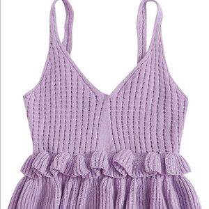 Purple knit tank